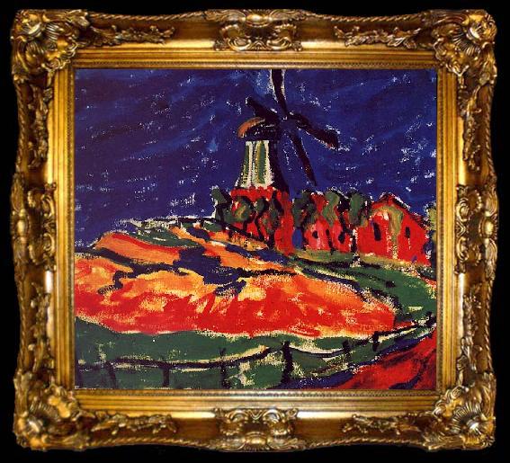 framed  Erich Heckel Windmill, Dangast, ta009-2